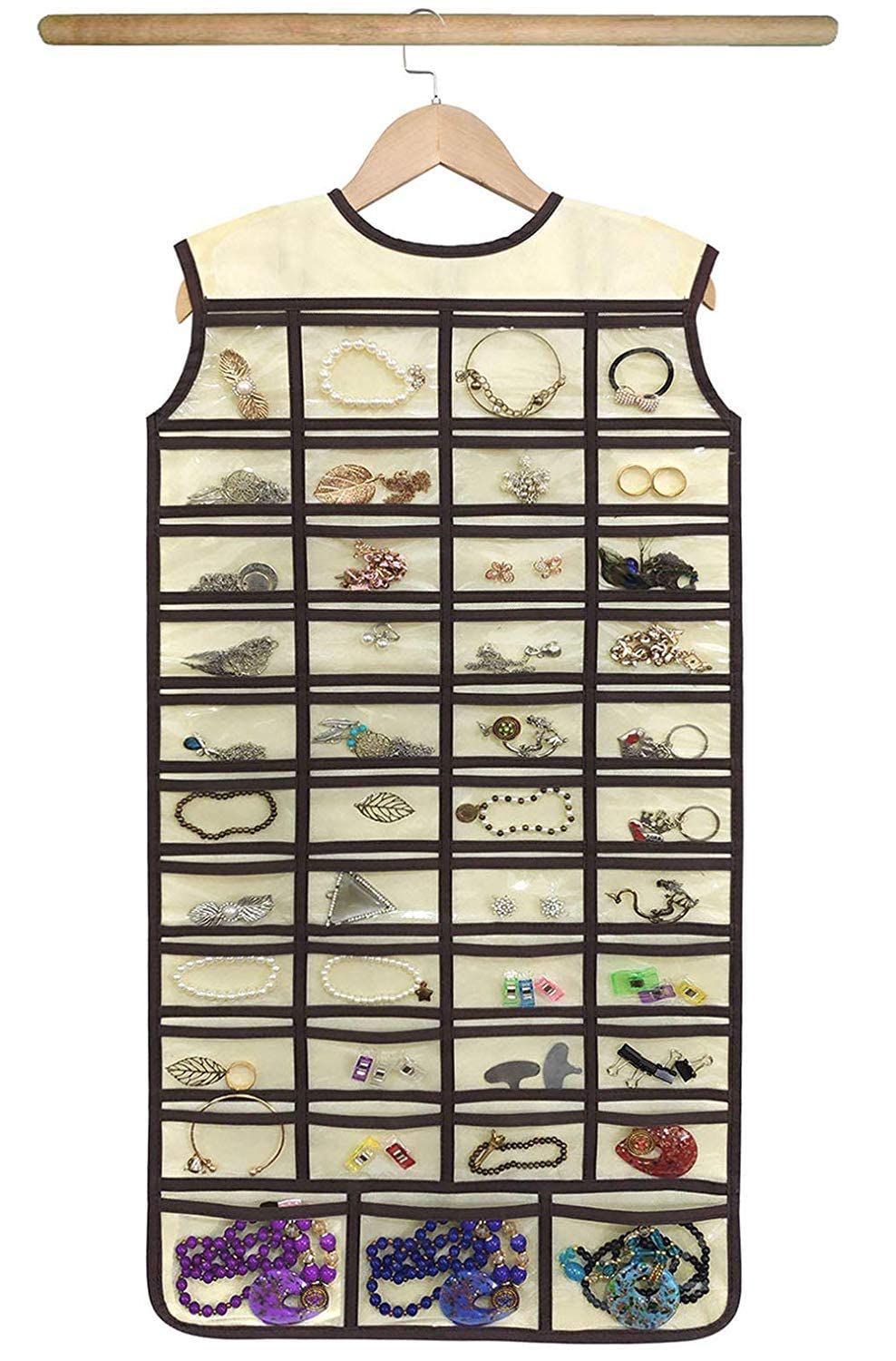 See full amazon price history chart for HOME CODIFY INDIA Non Woven Hanging Jewelry Organizer (Pack Of 1) (Pattern 3, Beige) HOME CODIFY INDIA Non Woven Hanging Jewelry Organizer (Pack Of 1) (Pattern 3, Beige) (B0BCGY1CTN) Amazon Price History, Amazon Price Tracker