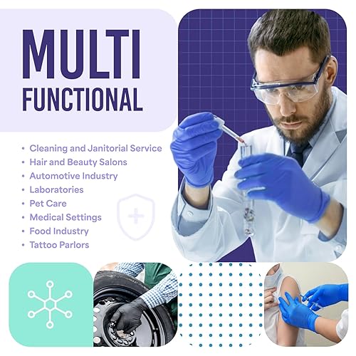 Miniatura 30 de Medtecs Guantes de nitrilo desechables, disponibles en 200 y 2000 piezas, grado médico, clasificación quimiológica, 4 mil, sin látex, sin polvo