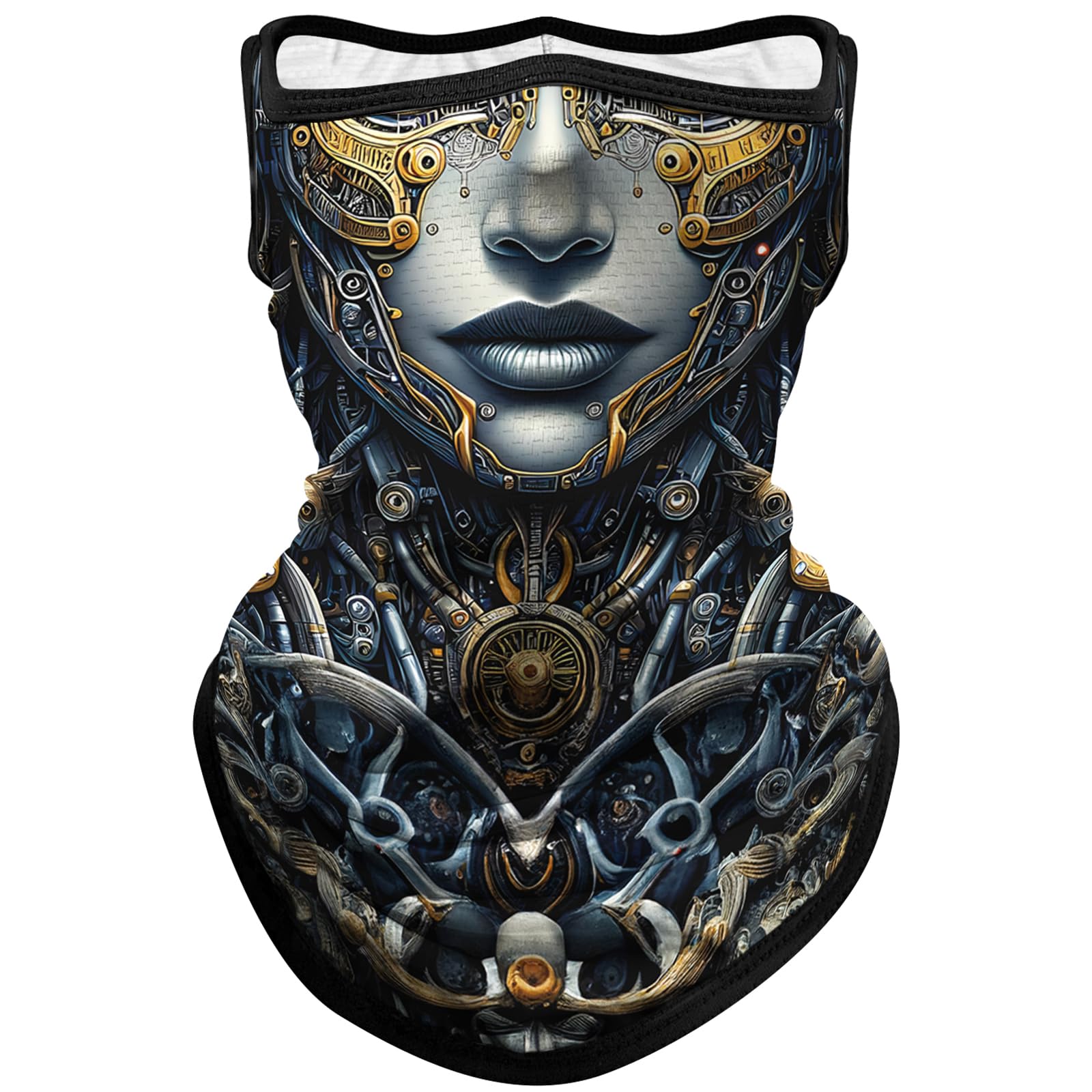 Cache-cou bandana avec boucles d'oreilles pour homme et femme Protection solaire