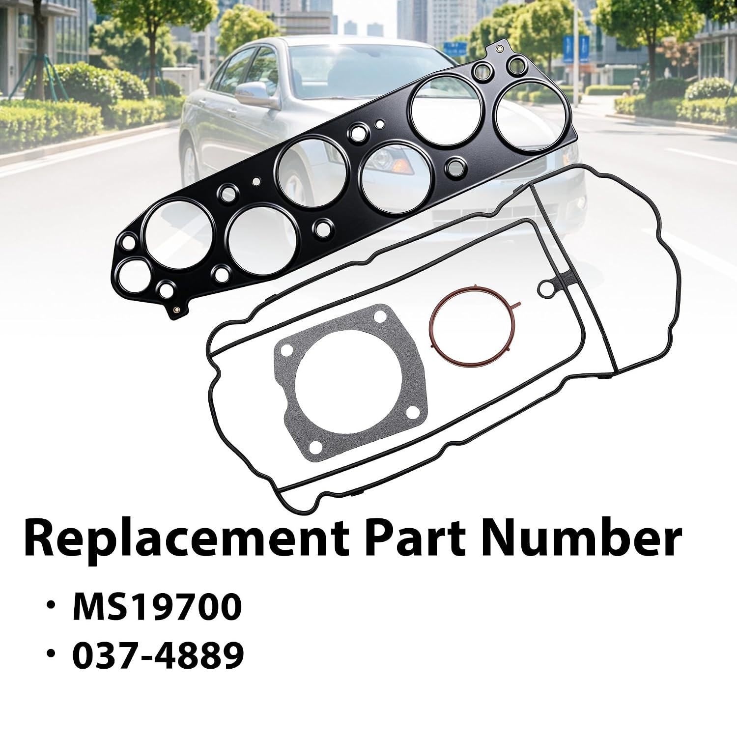 Upper Intake Manifold Gasket Compatible with Honda Accord Odyssey Crosstour Pilot A-cura 2005-2017 Fuel Injection Plenum Engine Gasket Replace#MS19700 037-4889