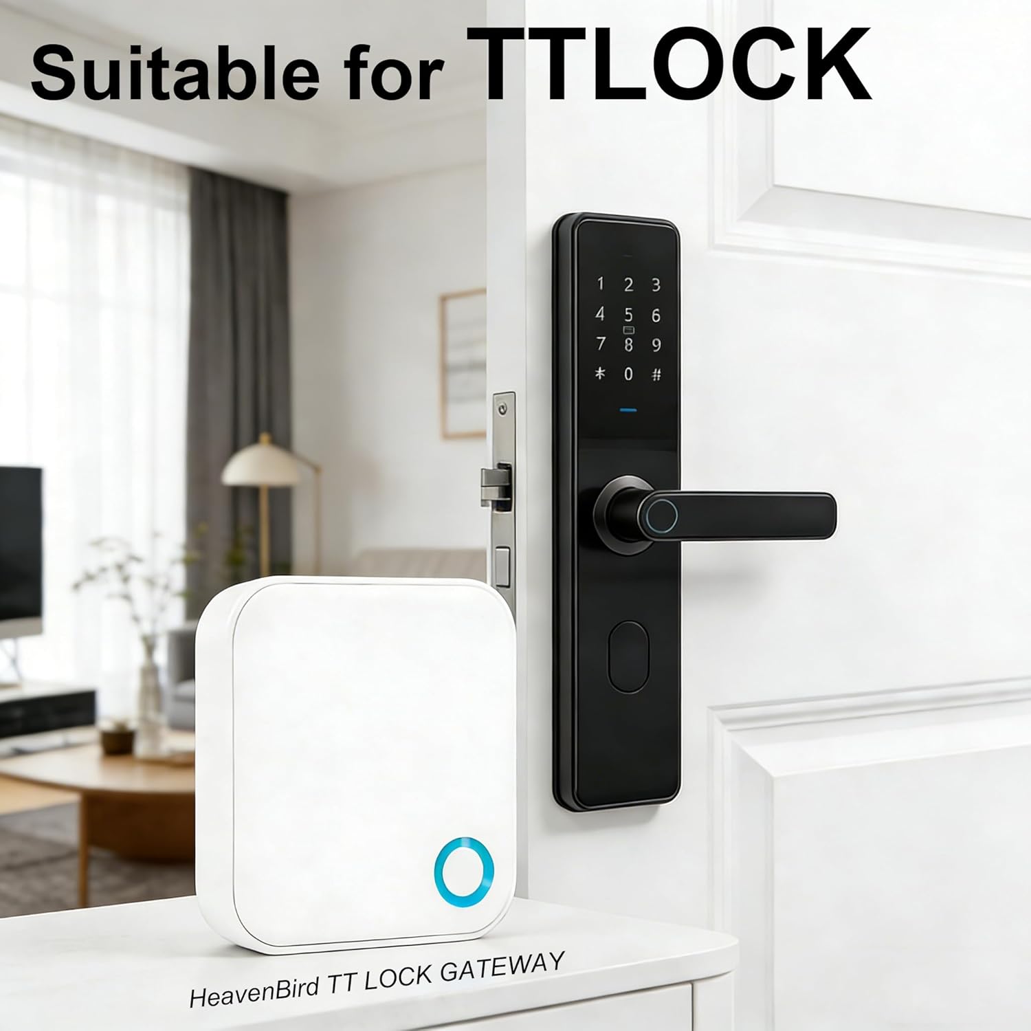 G5 Gateway for TTLOCK Smart Door Locks, Dual Band 2.4GHz and 5GHz WiFi, Remote Access Control, Real-Time Monitoring, White