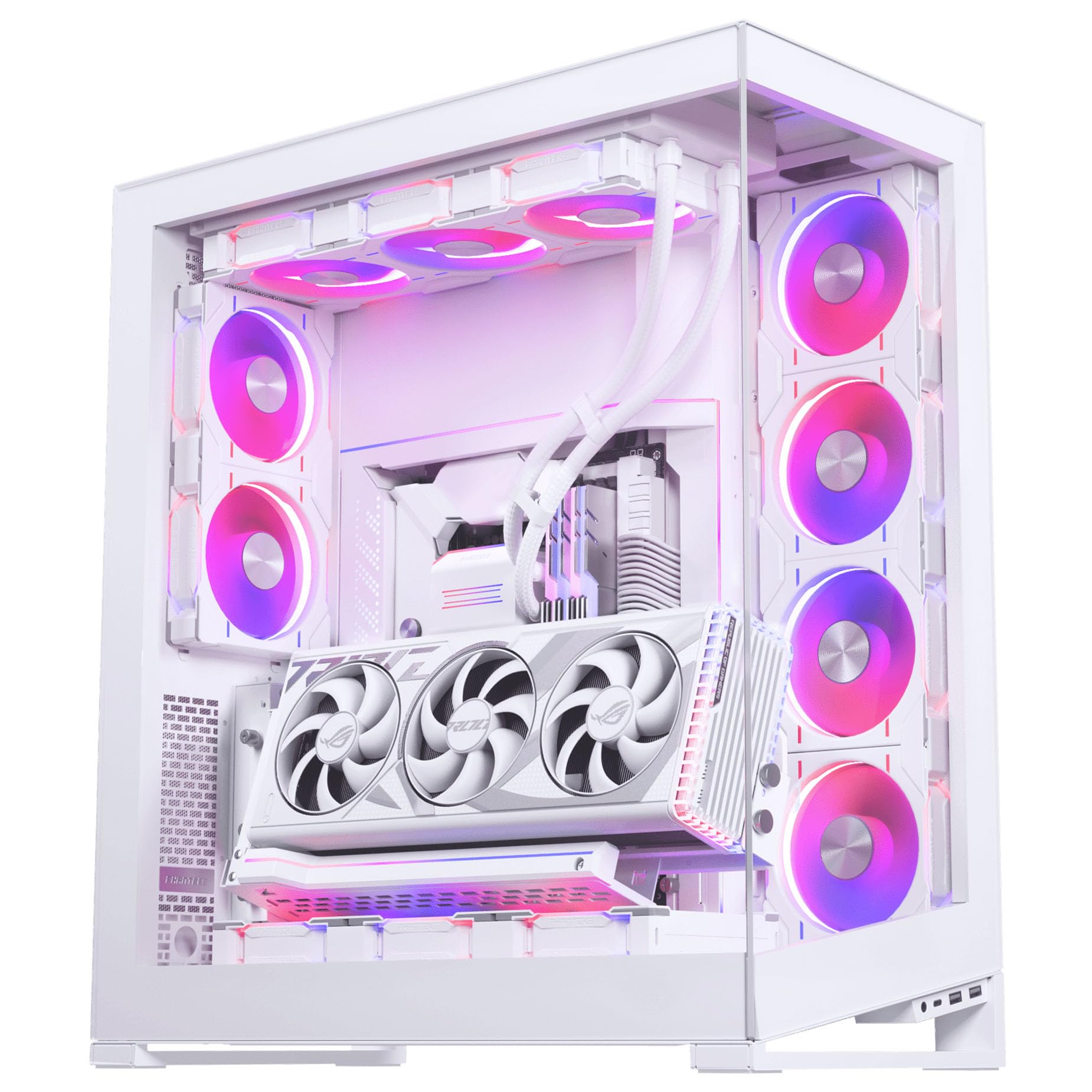 PHANTEKS Premium PCIe Gen 5 Vertical GPU Bracket, DRGB, mit PCIe 5.0-Riser-Kabel - 220mm, weiß