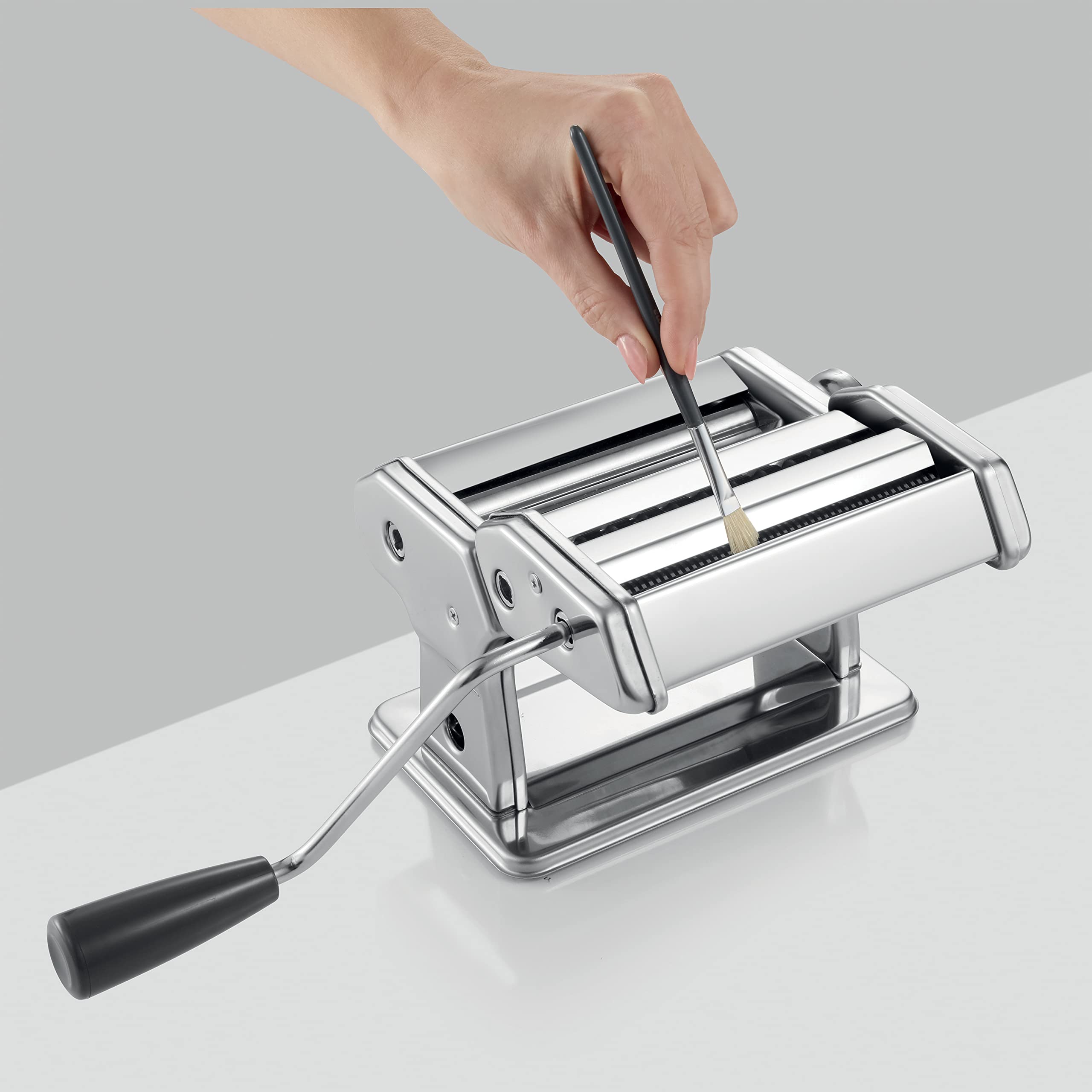 Tescoma 428694 Máquina de pasta casera para fideos, fettuccine, fideos y lasaña, línea GrandCHEF, acero inoxidable