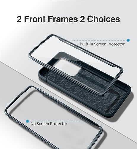 Miniatura 7 de SURITCH Funda protectora para Samsung Galaxy S21 Ultra, 2 marcos frontales, resistente, a prueba de golpes, con protector de pantalla integrado para
