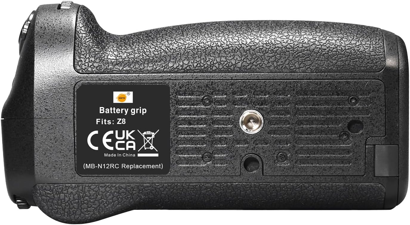 DSTE Vertical Battery Grip with Control Compatible for Nikon Z8 Camera Replacement for MB-N12 Battery Holder for Up to Two EN-EL15C Battery