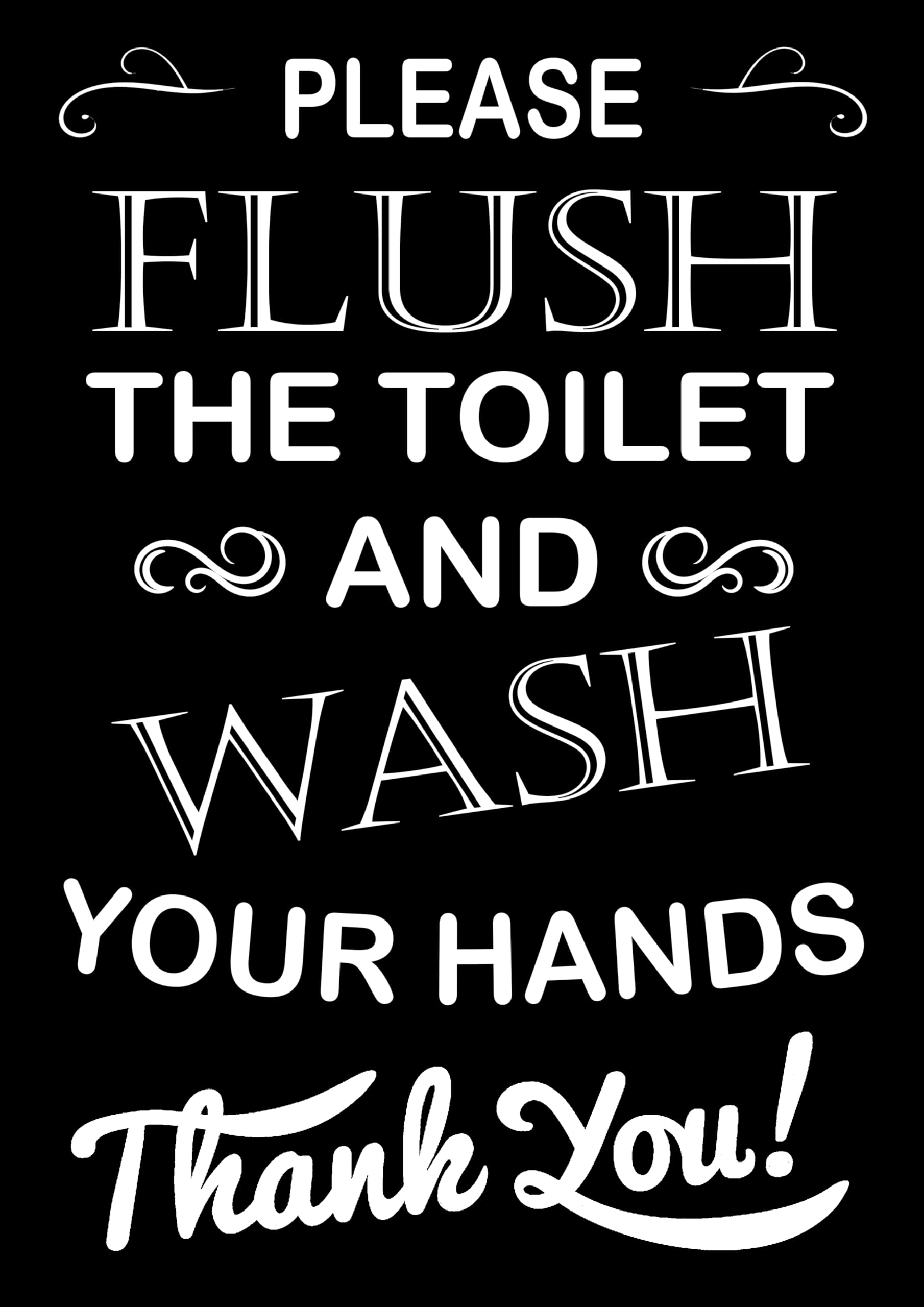 Flush the toilet METAL SIGN WALL PLAQUE bathroom wash hands loo home funny Gift (Aluminium A4 (200x280mm) Approx)