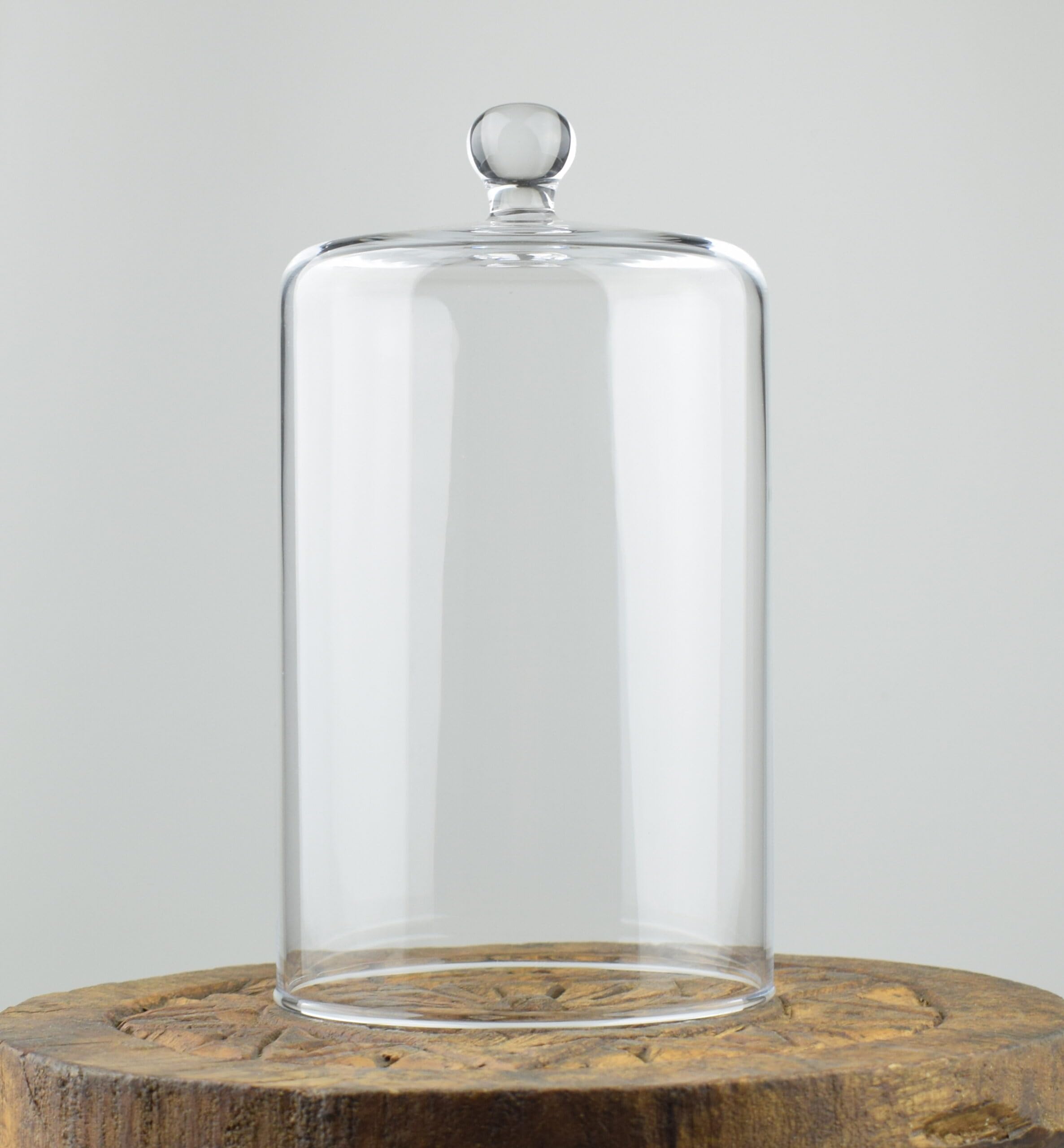 Handmade Glass Display Cover Cloche Bell Dome With Knob Tall 18.5 cm x 10.5 cm