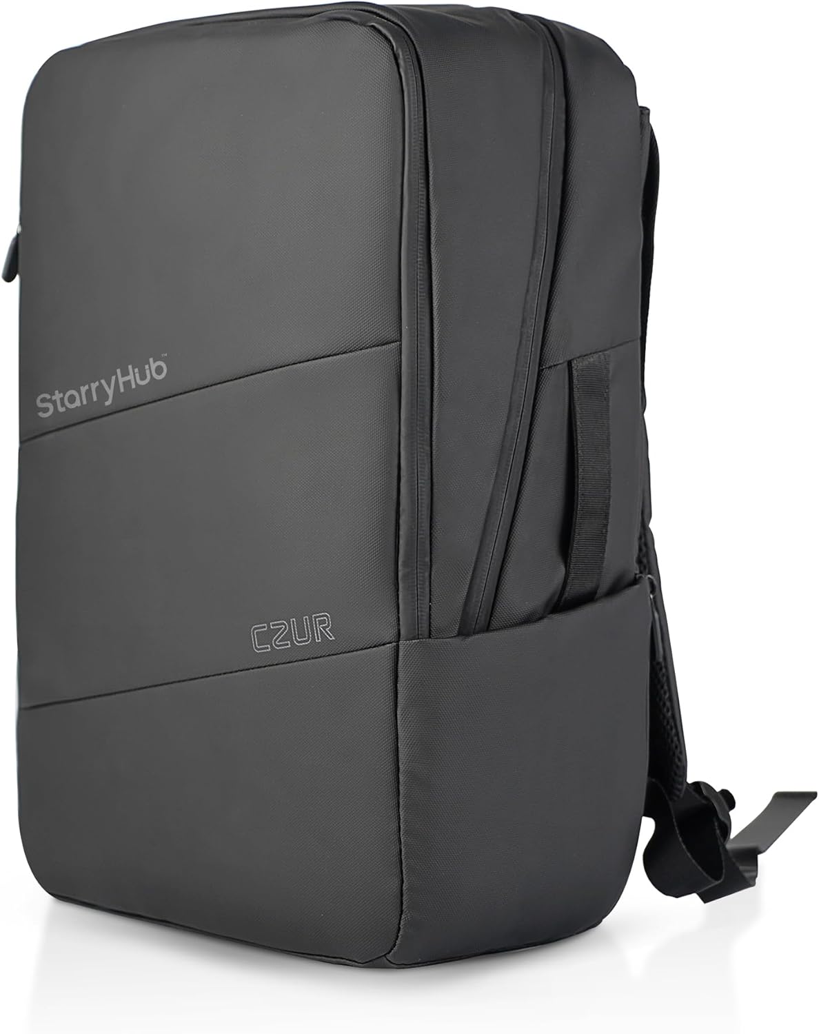 CZUR Business Travel Backpack for Men, Black Water Resistant Laptop Backpack, High Capacity Work Backpack Fits 17.3 Inch Laptop