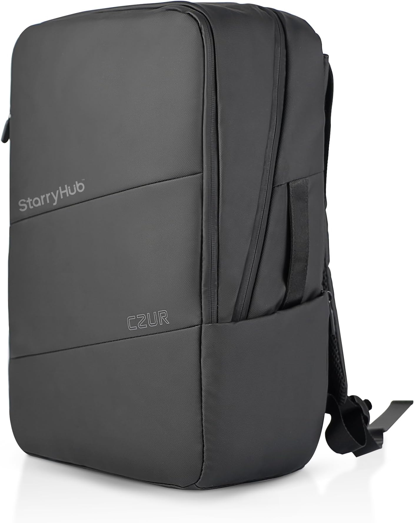 CZUR Business Travel Backpack for Men, Black Water Resistant Laptop Backpack, High Capacity Work Backpack Fits 17.3 Inch Laptop