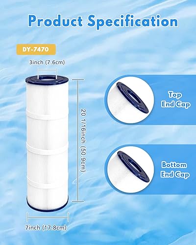 Miniatura 2 de Cartuchos de filtro de piscina CCP320 de 320 pies cuadrados, compatibles con PCC80, PCC80-PAK4, C-7470, FC-1976, 178580, R173573, 817-0081, 4 x 80