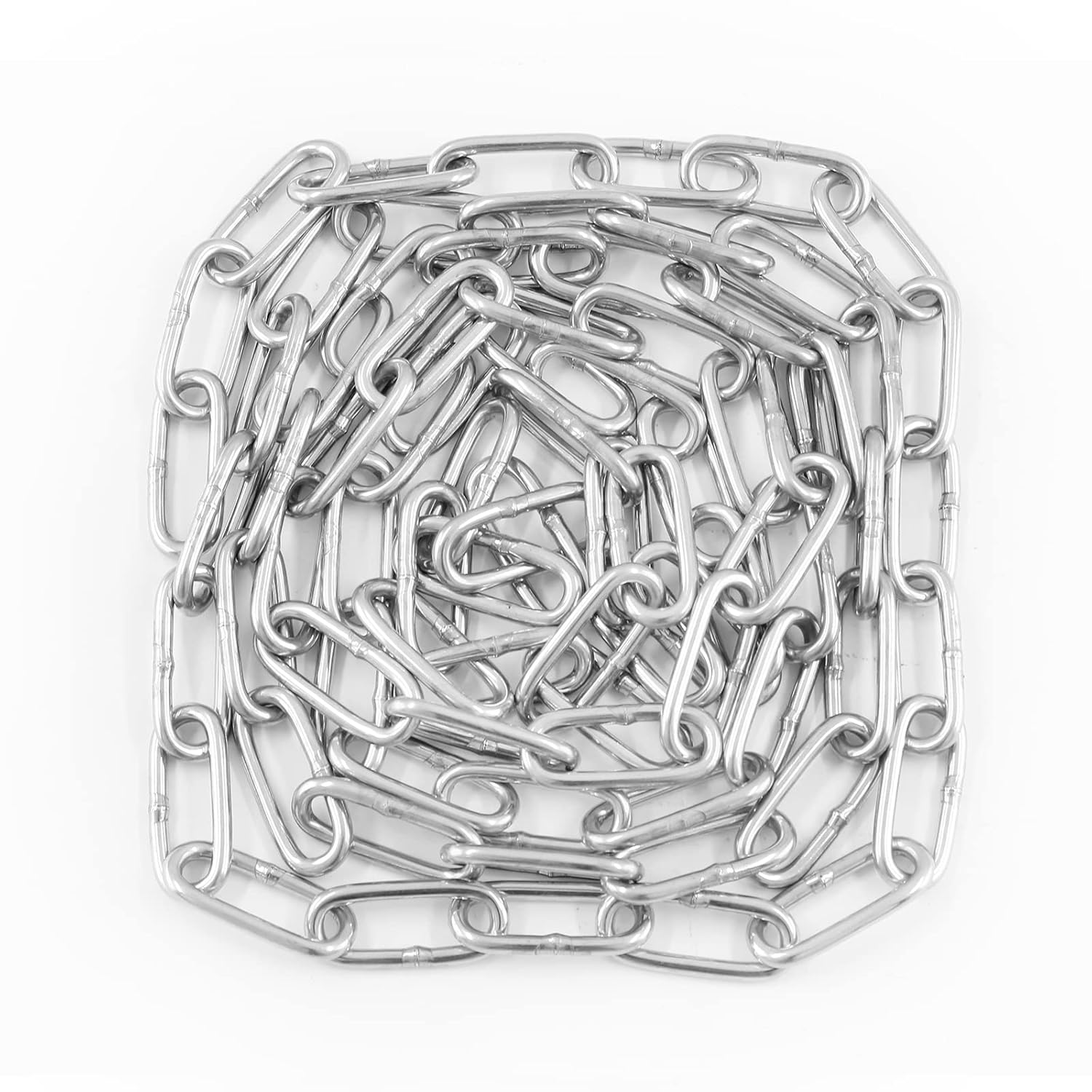 1/8 Inch 304 Stainless Steel Chain, 6.5ft Length Metal Chain Link Heavy Duty Utility Chain for Home Improvement,Hanging Clothes, Plants and Pet Towing