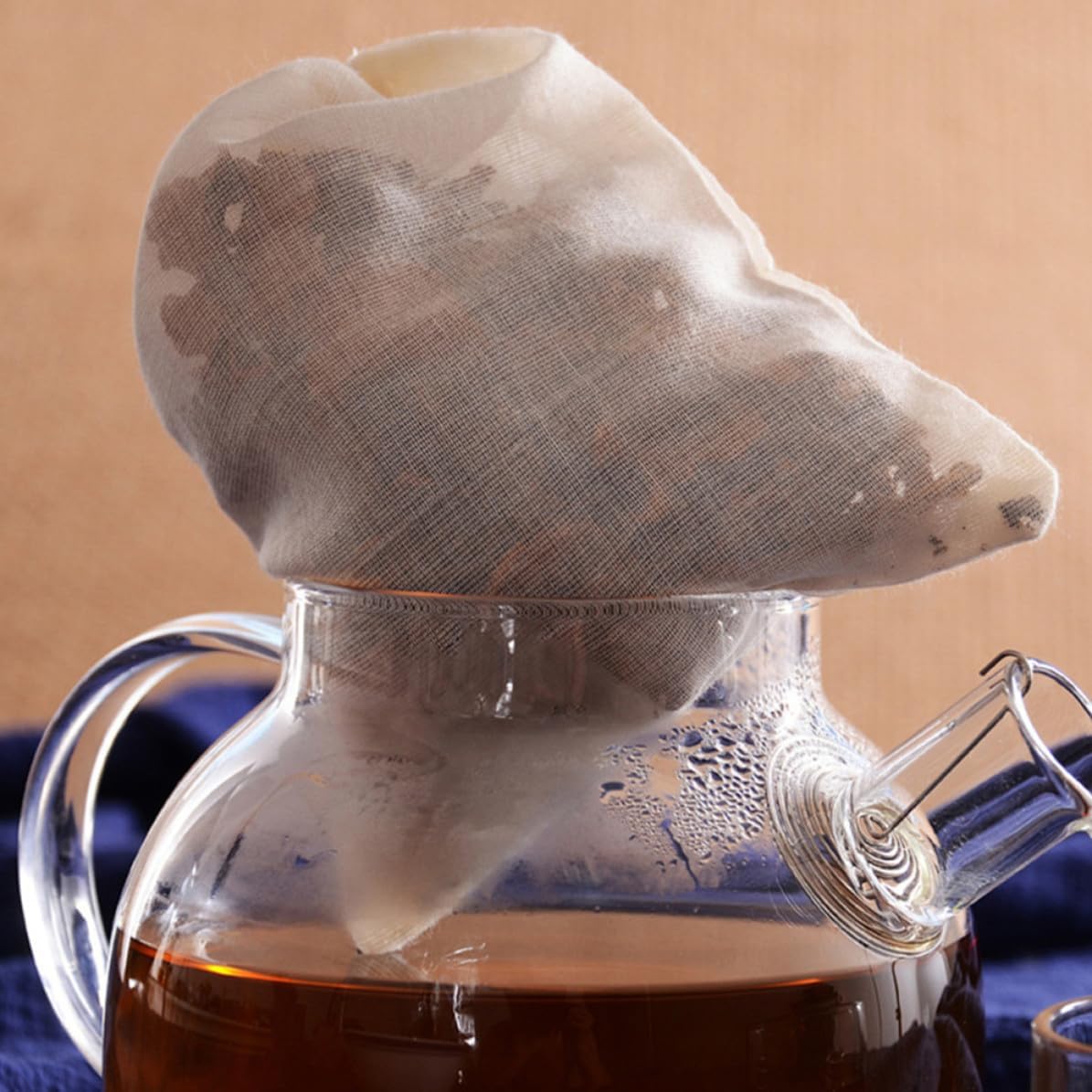 Cotton Drawstring Strainer Filter Bag for Soup and Coffee Use