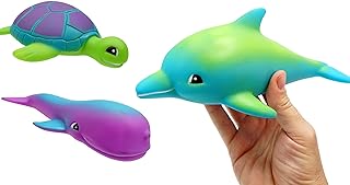 JA-RU Sea Pals Water Animal Squirters (1 Water Toy Assorted) Squishy Ocean Animals Bath Toys for Kids & Toddler. Fun Floating Water Pool Squirt Squeeze Toys. Party Favors Easter Basket. 4012-1