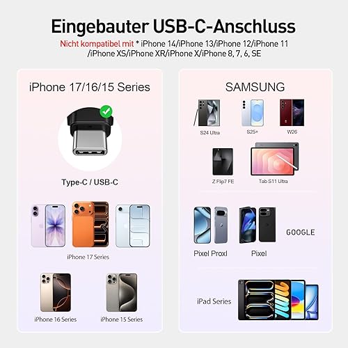 Miniatura 5 de iWALK Paquete de cargador portátil USB-C de 4500 mAh 20 W y cargador de batería de 10000 mAh 45 W - Mini baterías de carga rápida para iPhone