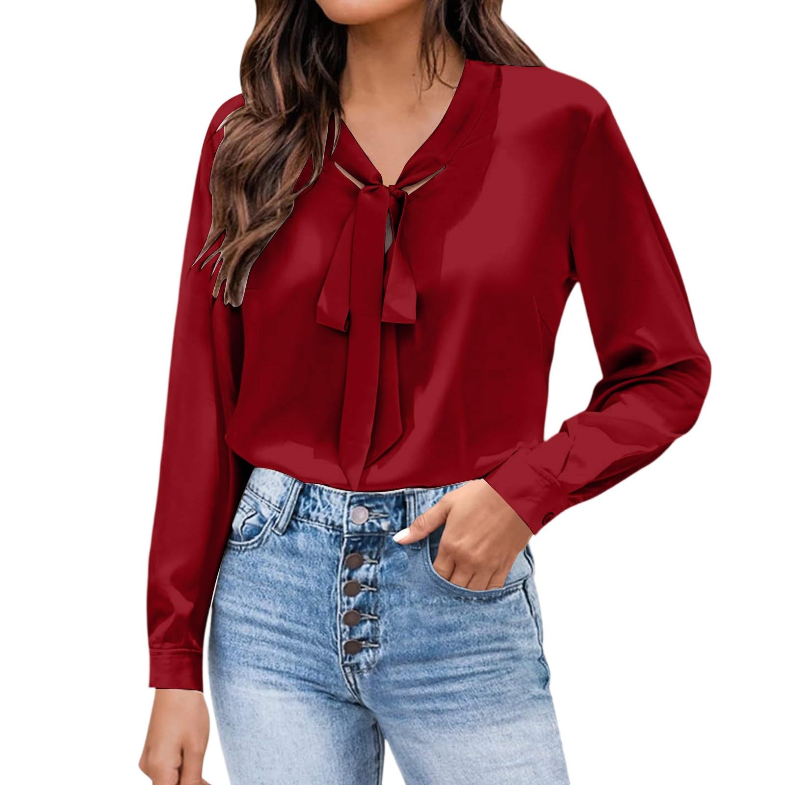 シャツ/ブラウス(長袖/七分) amiur sheer slit sleeve tops AZUL by moussy（アズールバイマウジー）の「FORM SLEEVE SHEER