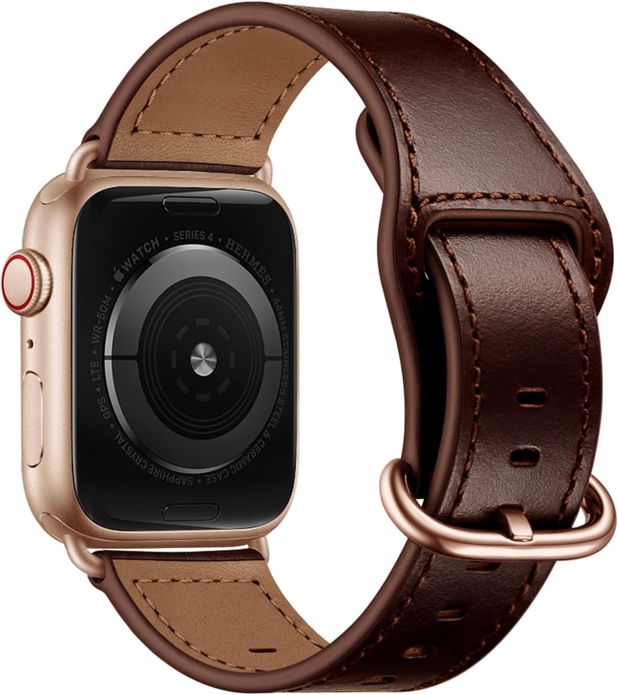 Compatible with Apple Watch Band 49mm 45mm 44mm 42mm 41mm 40mm 38mm, Genuine Leather Band Women Men Replacement Smart Watch Strap for iWatch Series Ultra 8 7 6 5 4 3 2 1 SE