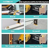 Vista 3 de 100 piezas de cuchillas oscilantes de titanio para multiherramienta de corte de metal, kits de cuchillas multiherramienta para metal, clavos