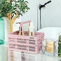 Vista 4 de cajas para almacenamiento, cestas de plástico para organizar, cesta de compras plegable, caja plegable con asas, caja de almacenamiento plegable