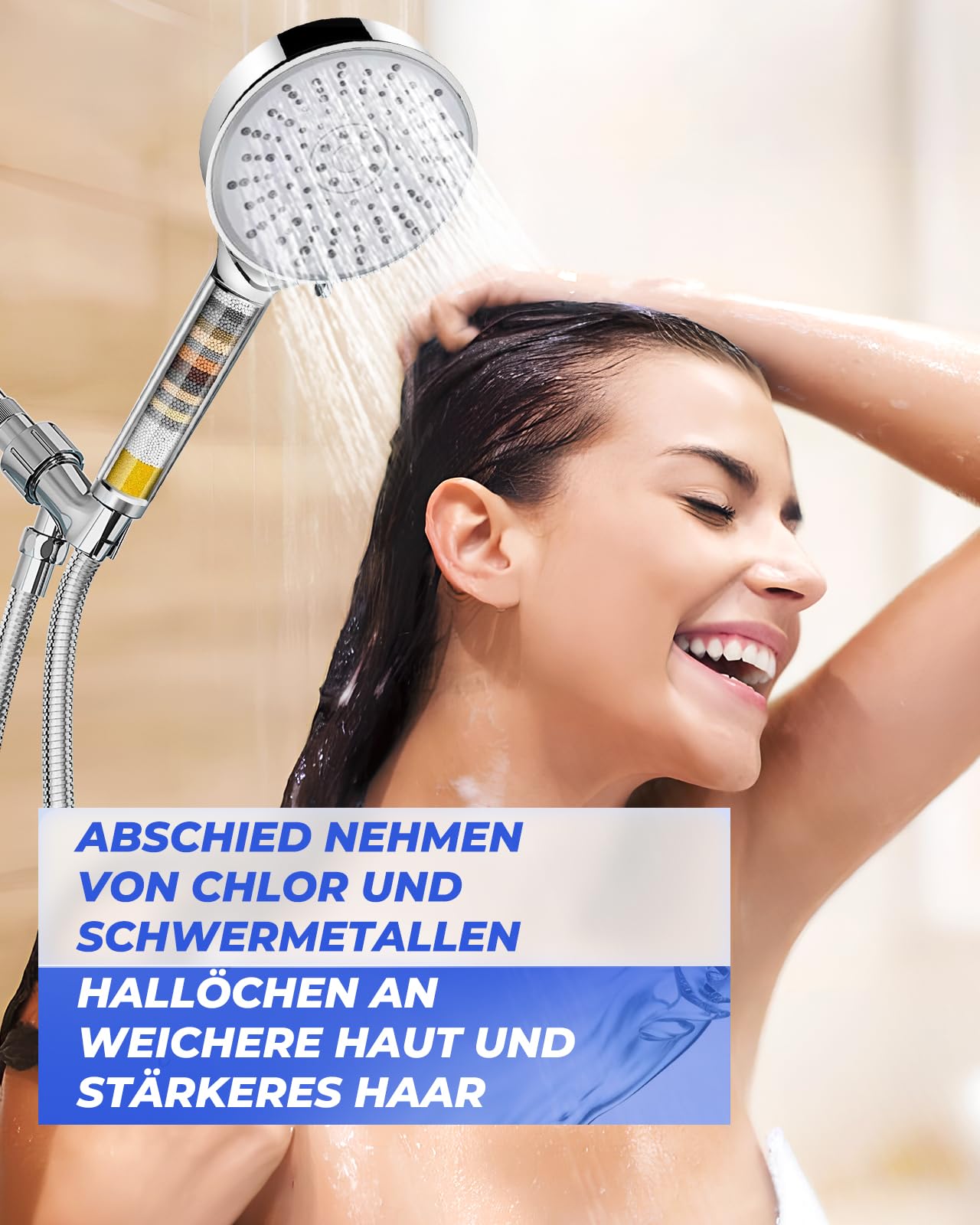 Juego de 4 filtros de agua para ducha compatibles con ducha de mano Cobbe, elimina la clorina, reduce la piel seca y mejora la calidad del cabello, cartucho de agua dura