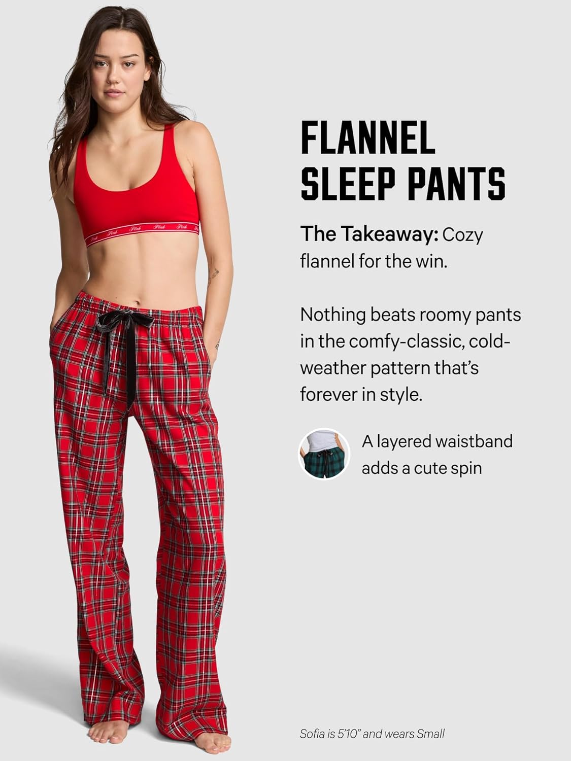 Victoria's Secret PINK Flannel Pajama Pants, Sleepwear for Women - Image 4