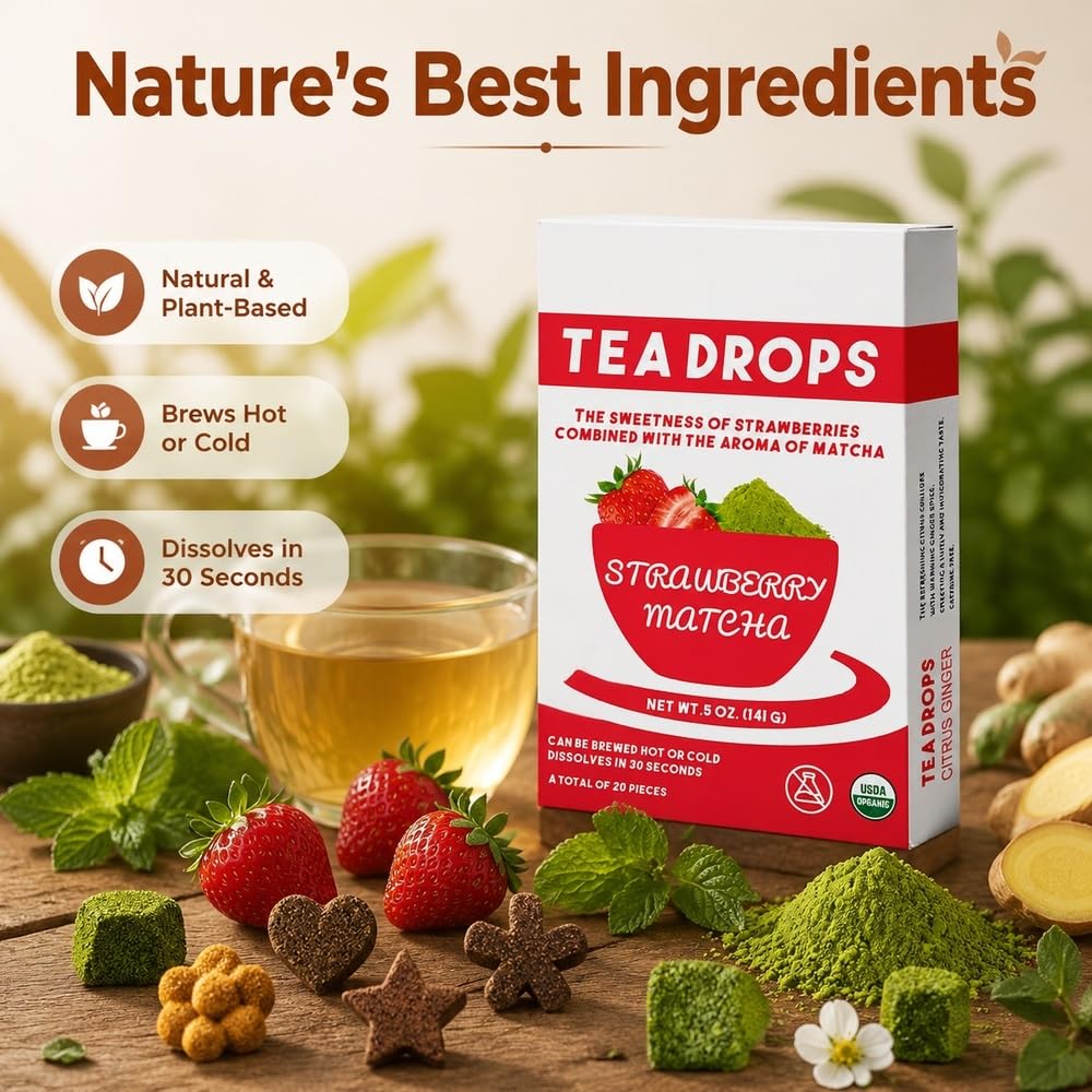 Naturalne organiczne krople ziołowej herbaty owocowej dla kobiet