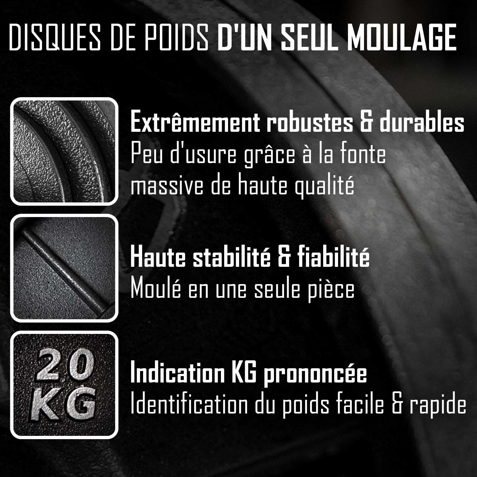 Paire De Disques Olympiques Strength Shop – Acier Chromé, 0,5 Kg, Alésage 51 Mm