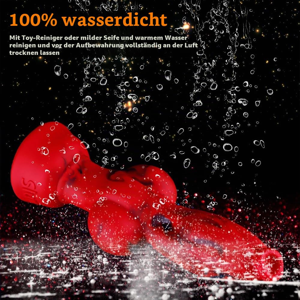 Jixaxe Realistischer Hund Groß Knoten Dildo Silikon Tier Penis Nachbildung Analdildo mit Saugnapf Analplug Butt Plug Hundedildo G-Punkt Stimulator Prostata Massage Sex Spielzeug für Frauen Männer (XL)