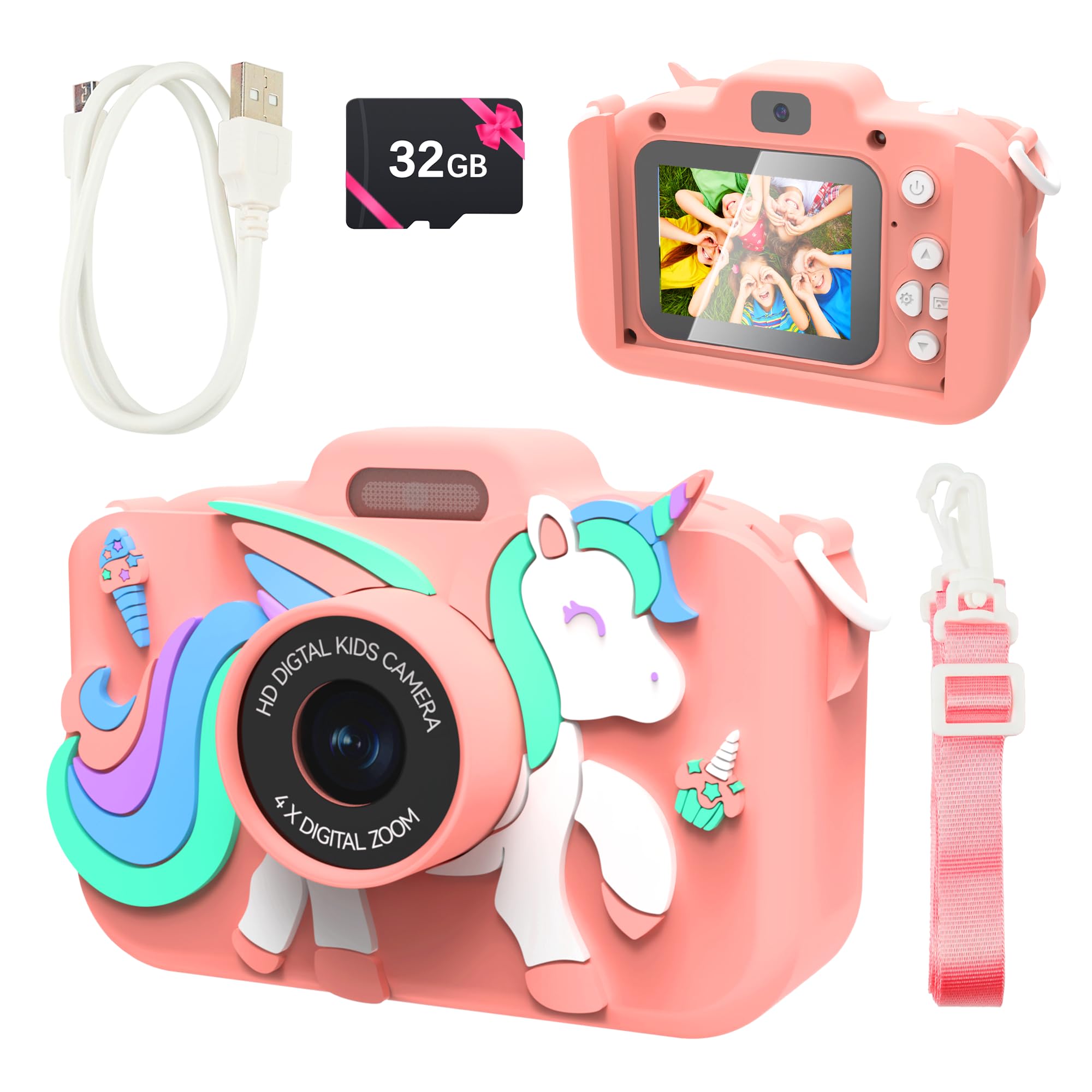 Kids Camera Instant Print Unicorn Kids Camera 20MP HD Digital