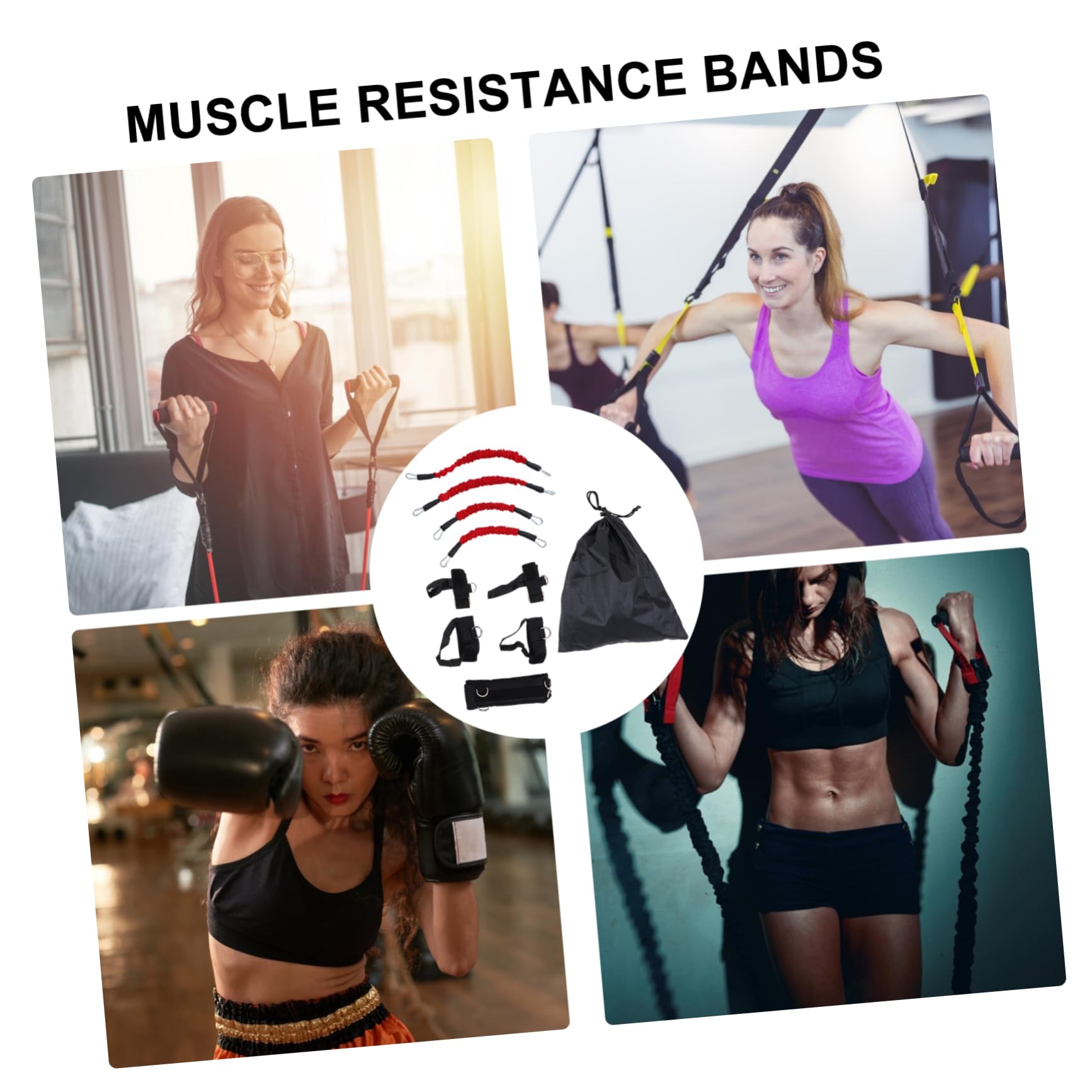 1zestaw Sztuka Taśmy Oporowe Do Ćwiczeń Fitness z Gumą Elastyczną Do Treningu Mięśni Wzmocnienia Rąk i Nóg Łatwe Użyciu Dla Początkujących i Sportowców
