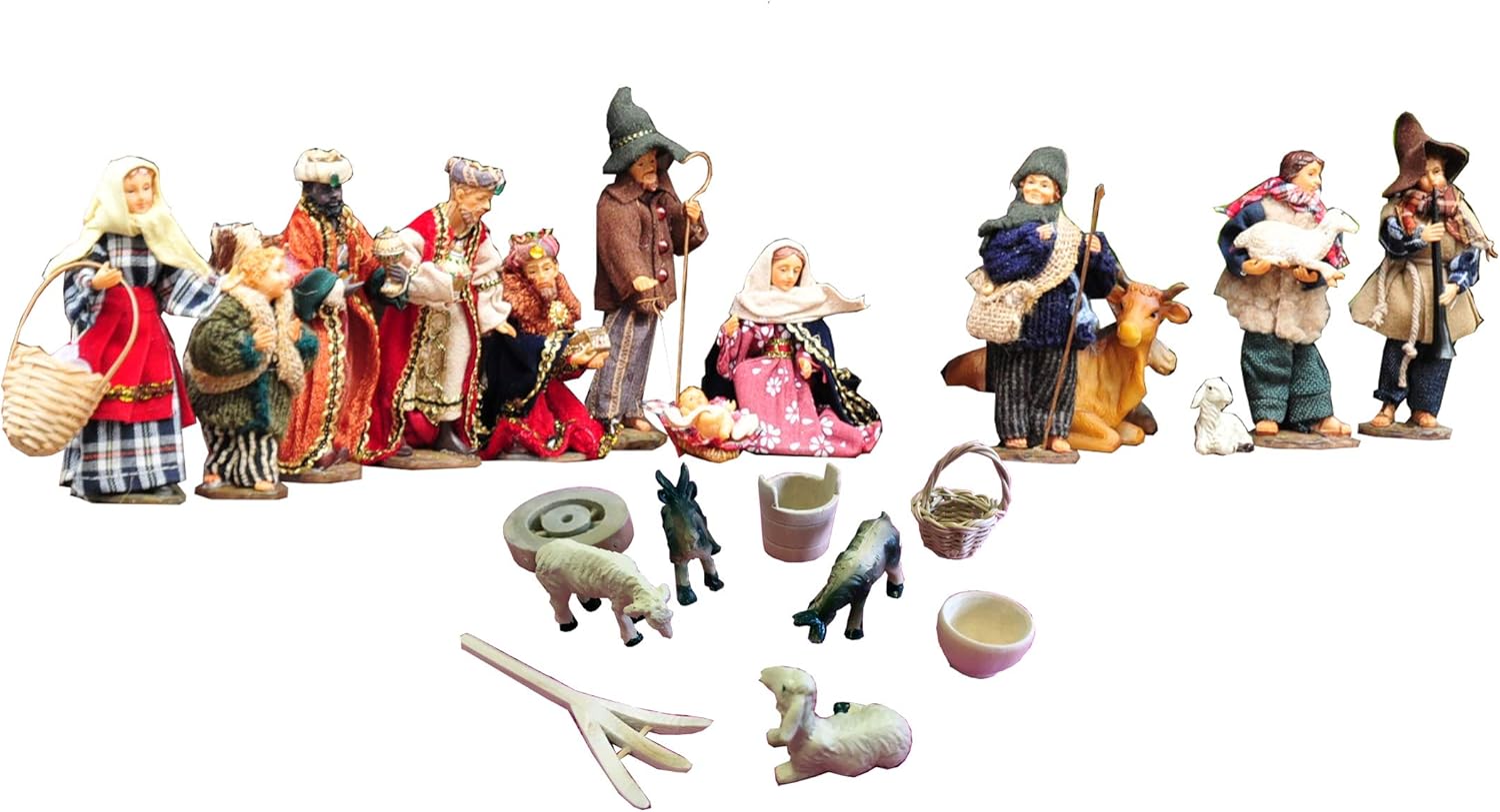 accessori presepe Deko Statuette per il presepio 27 pezzi con set di