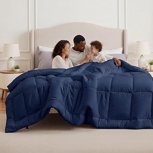 Miniatura 58 de Bedsure Relleno de edredón – Edredones acolchados tamaño King, edredón para todas las estaciones, ropa de cama alternativa de plumón suave, con 8