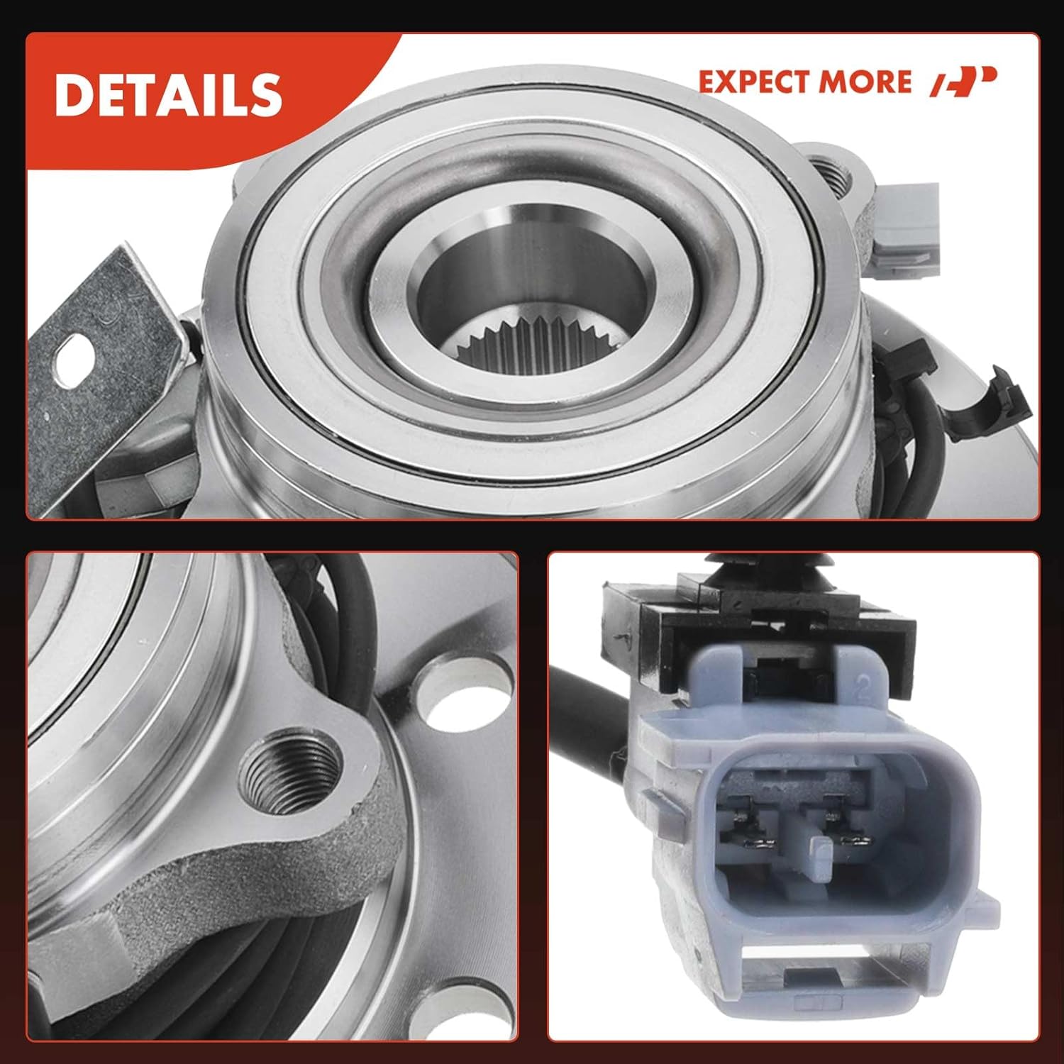 A-Premium Front Right Wheel Bearing and Hub Assembly with ABS Compatible with Dodge Ram 3500 1998-1999, 4WD & DRW