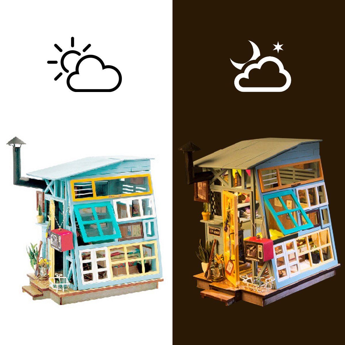 Amazon | Rolife ミニチュア ドールハウス DIY木製ハウスキット 3D