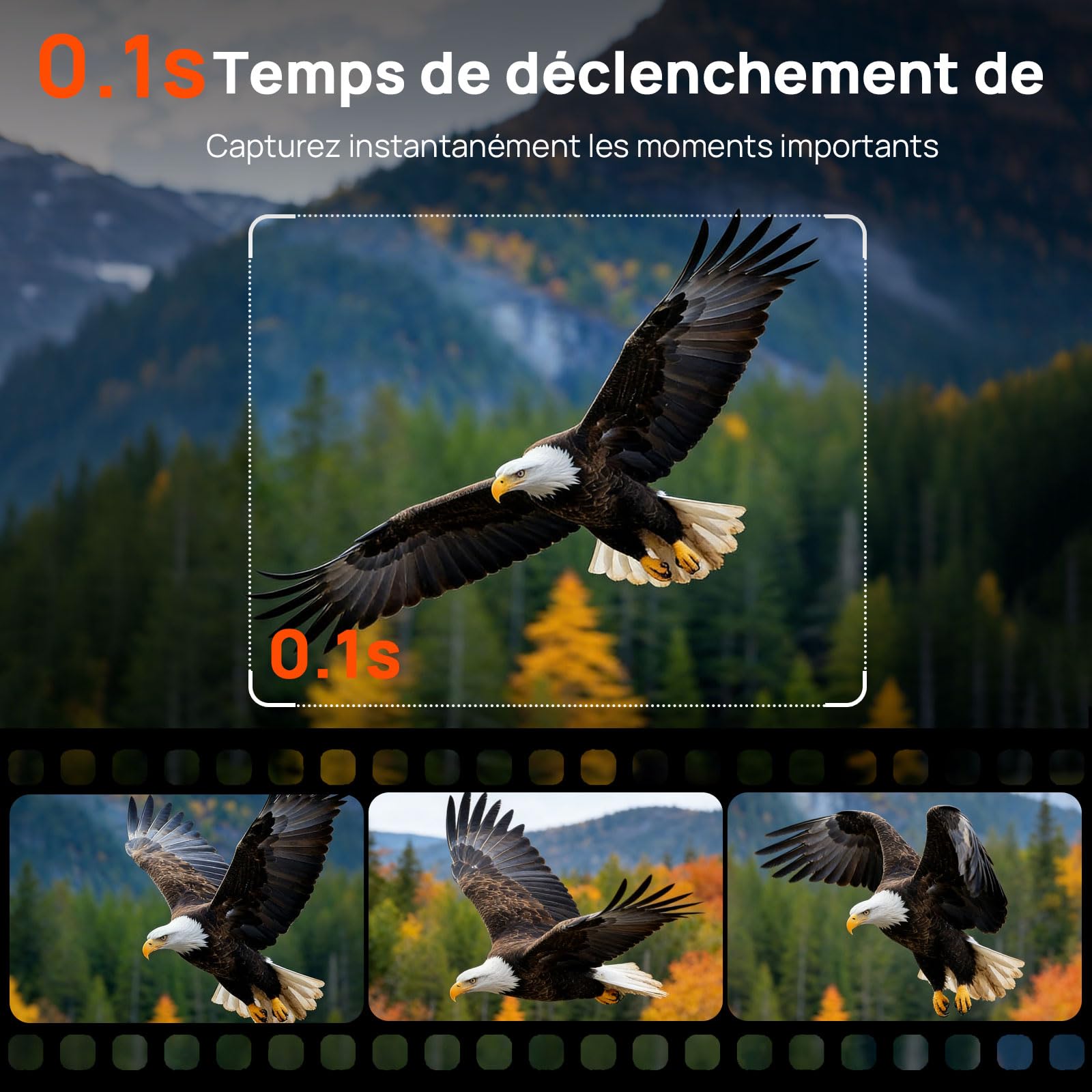 iZEEKER iG600 Caméra de Chasse WiFi Bluetooth 64MP 4K, Déclenchement 0,1s