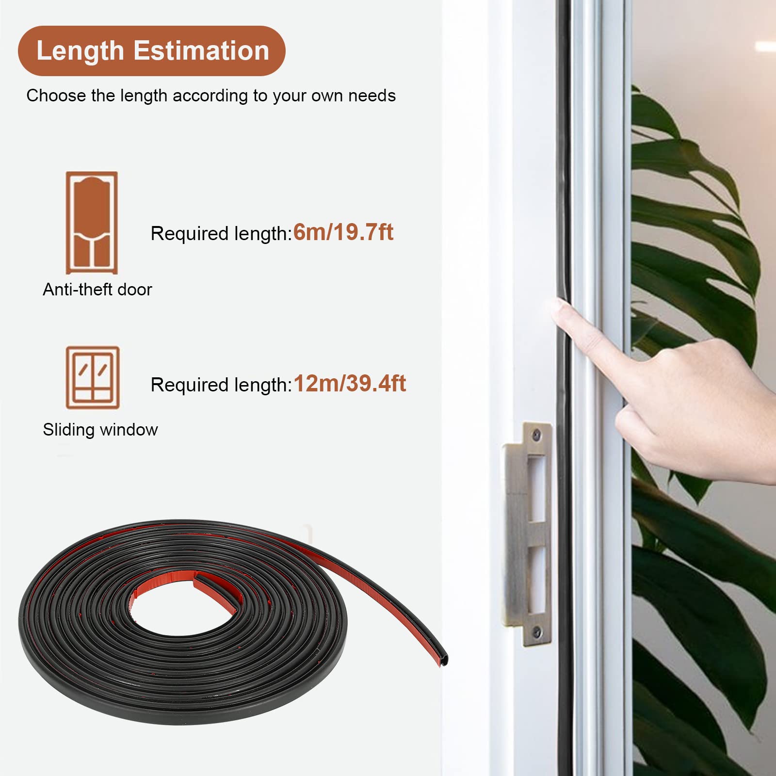 7m Gummidichtung Selbstklebend – Extra Dick Für Türen & Fenster