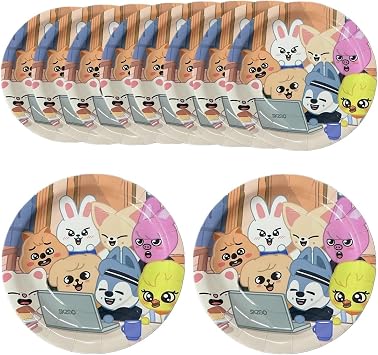 Baosai 10 PCS Theme Party Supplies Paper Plates9inch