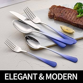 Amazon.com | DINYWOW 20-Pieces Color Silverware Sets for 4
