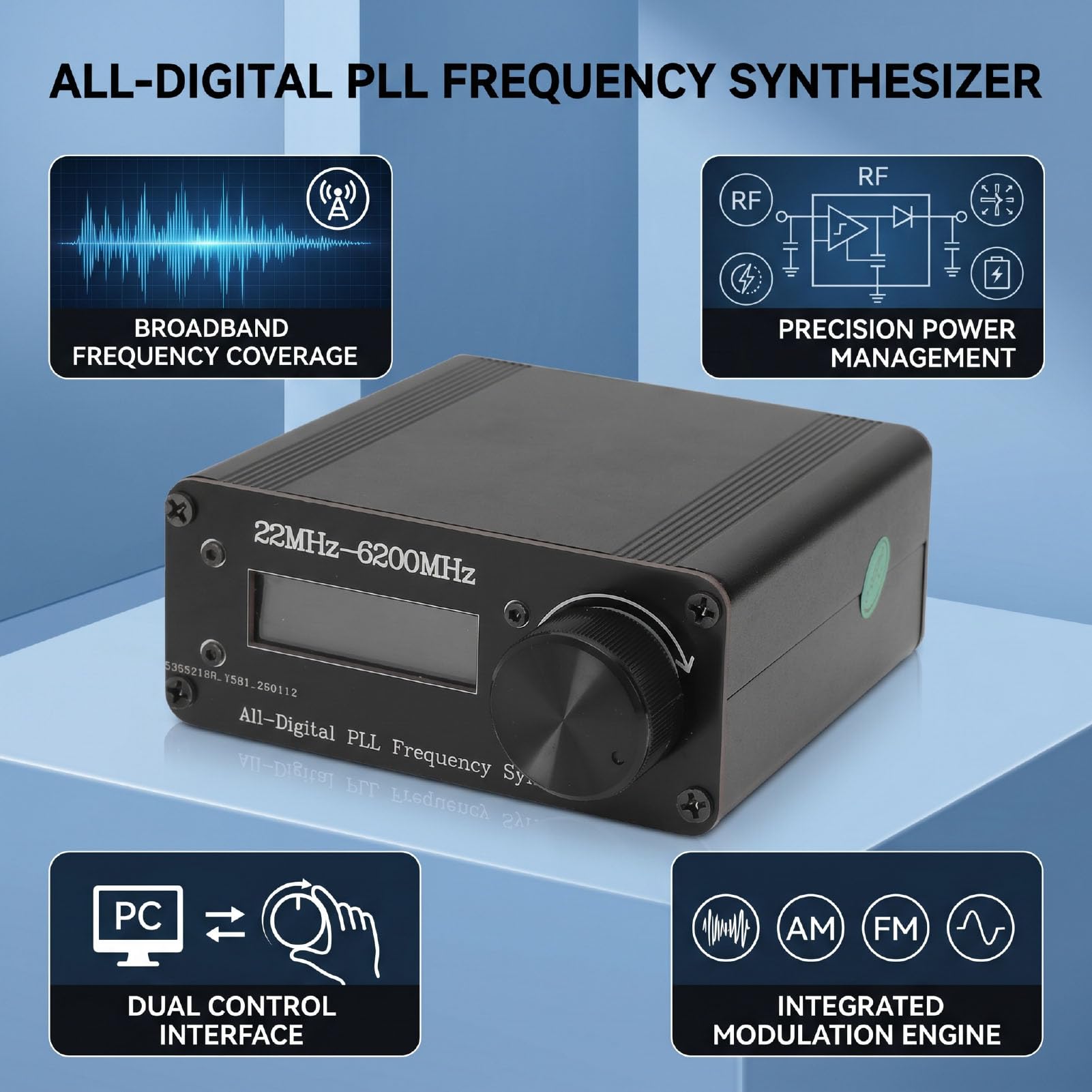 PUSOKEI PLL Frequenzsynthesizer 22MHz Bis 6200MHz für HF-Tests