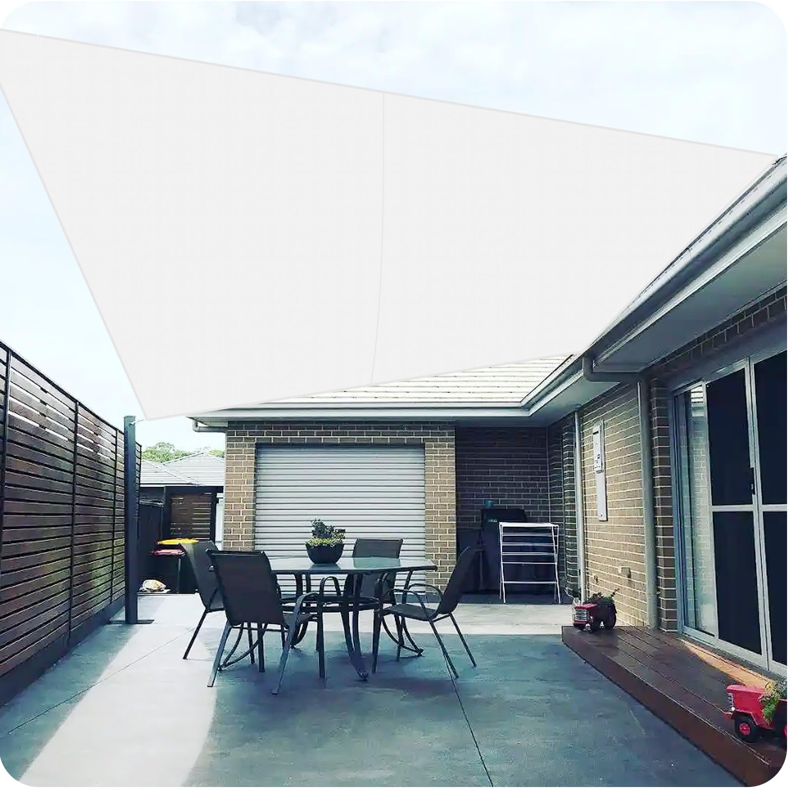 Toile d'ombrage anti 95% UV pour bloquer la chaleur étouffante du balcon