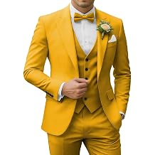 Men's 3 Piece Suits Slim Fit Peak Lapel 2 Button Blazer Jacket Vest Pants Set Wedding Business Prom Party Suit