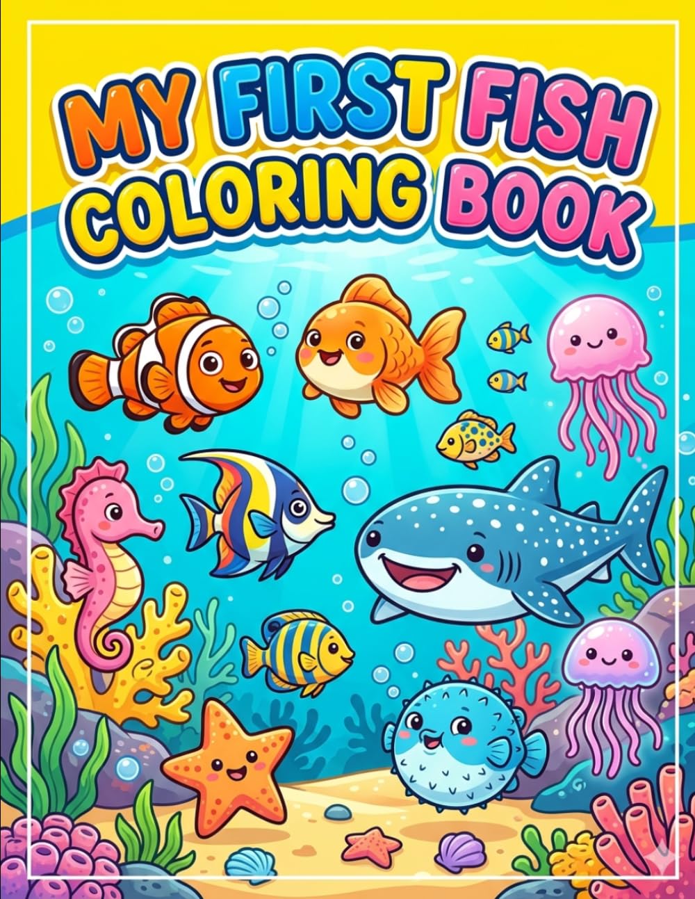 My First Fish Coloring Book: Fun & Easy Ocean Coloring Pages for Kids Ages 3–6