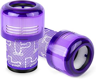 2 Pack V12 Filters Compatible with Dyson V12 Detect Slim, Cordless Vacuums V12, V12 Detect Slim Absolute Filter Replacements Part No.971517-01