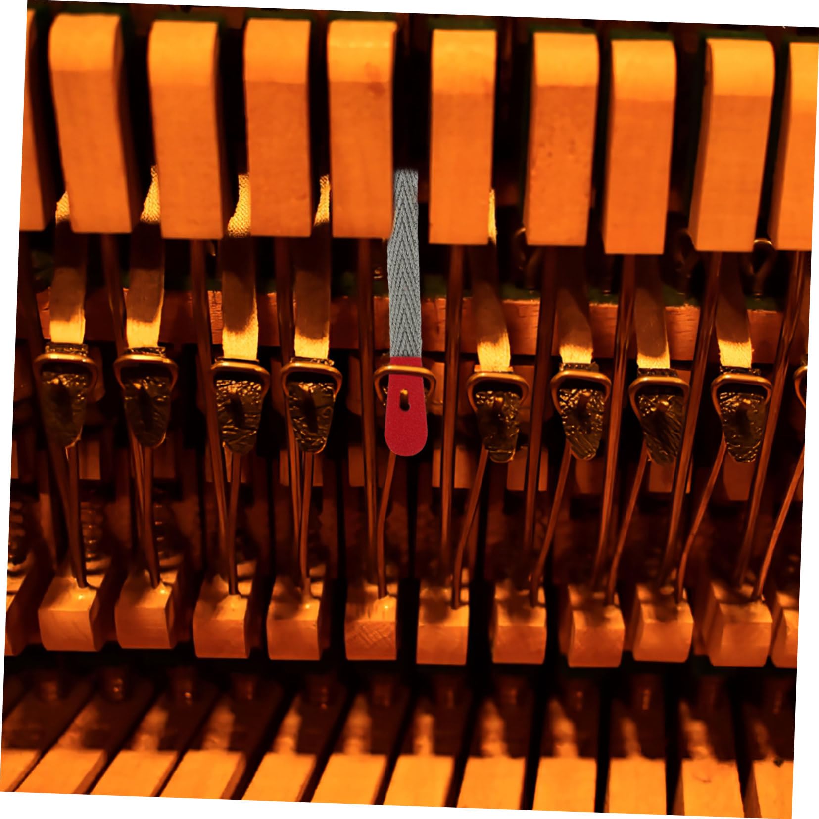 Cuerda de Afinación para Piano Verde de Tela, 90 Piezas para Ajuste Preciso y Mantenimiento en Pianos Verticales, Herramienta Adecuado para Profesores y Academias de Música