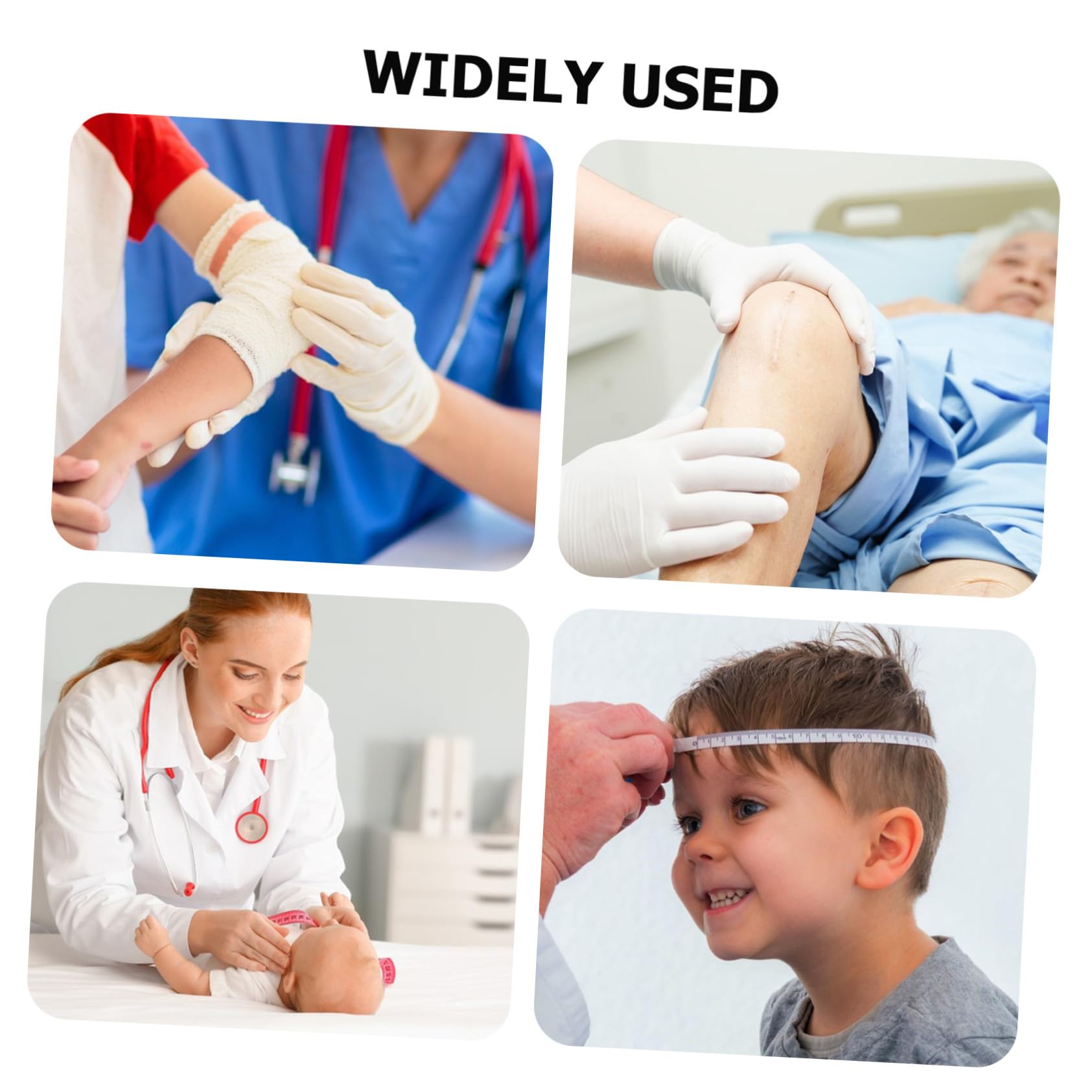 UKCOCO 25piezas Regla de Papel Graduada de Medición Desechable Papel Métrico para Heridas Herramienta de Medición Corporal para Enfermeras