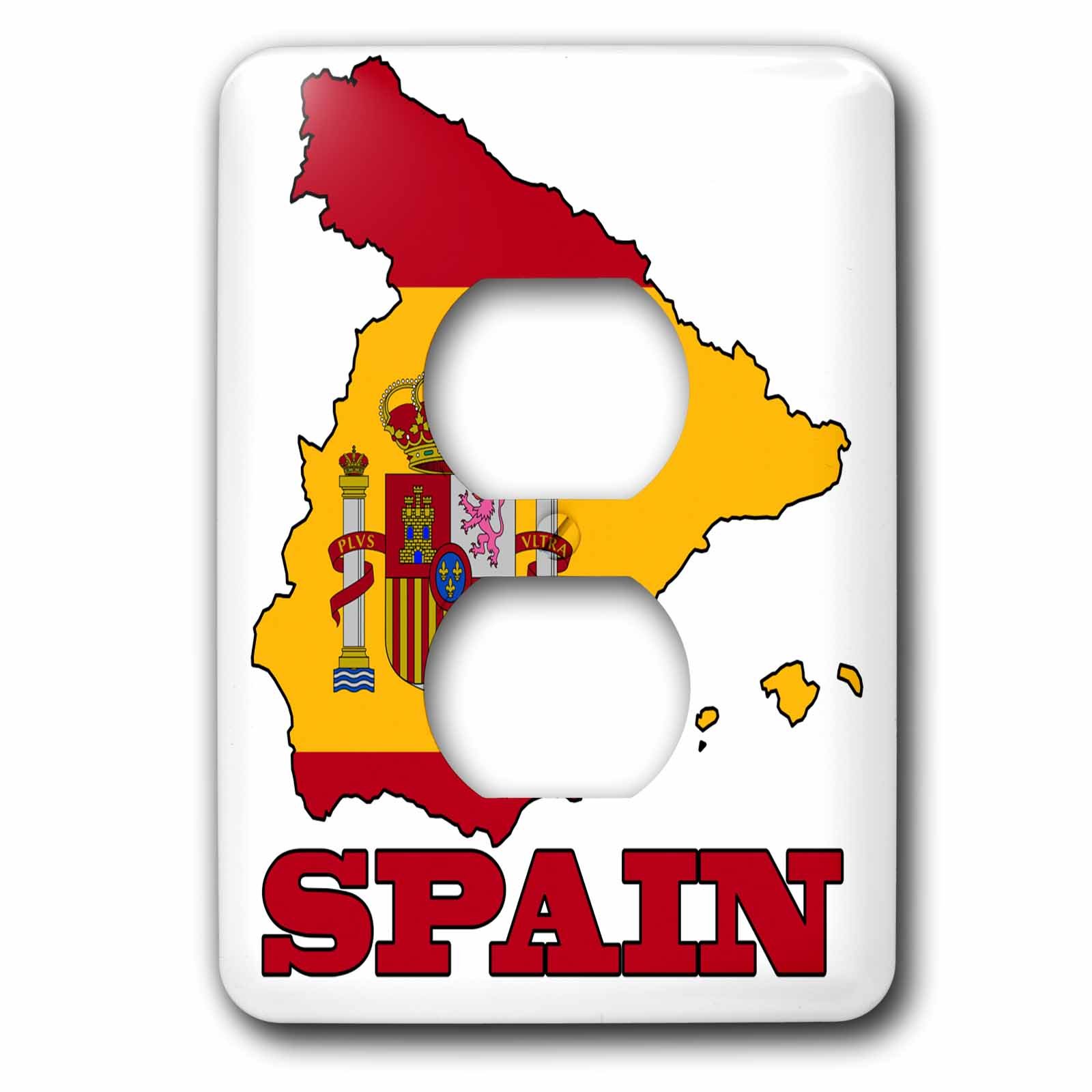 Prise de courant Espagne carte double pour décoration murale thématique