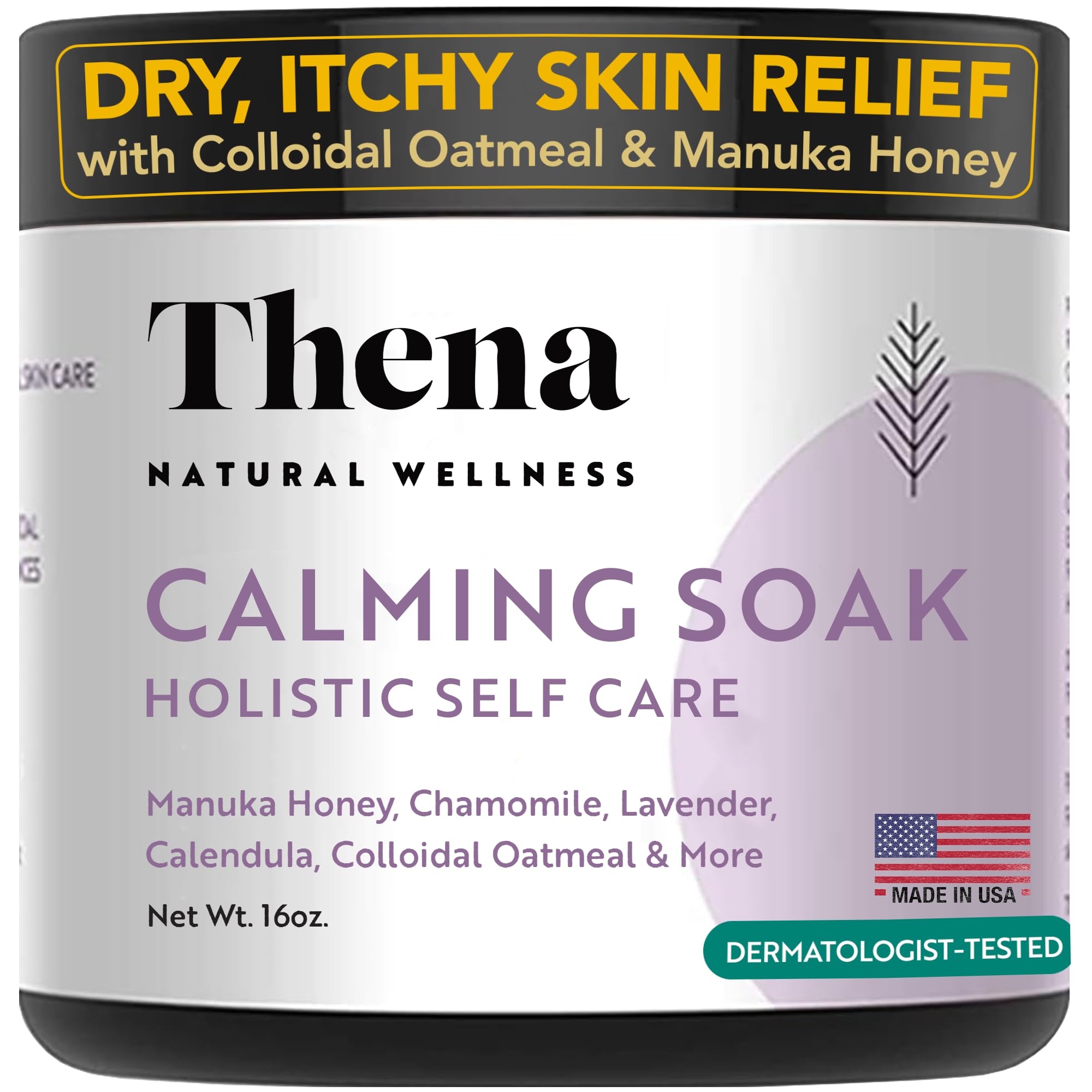 Organic Bath Soak Extra Hydrating with Colloidal Oatmeal & Manuka Honey, Ultra Calming Gentle Relief for Dry Irritated Itchy Eczema Skin, Bath Therapy Skin Care Products for Adults, Kids & Babies