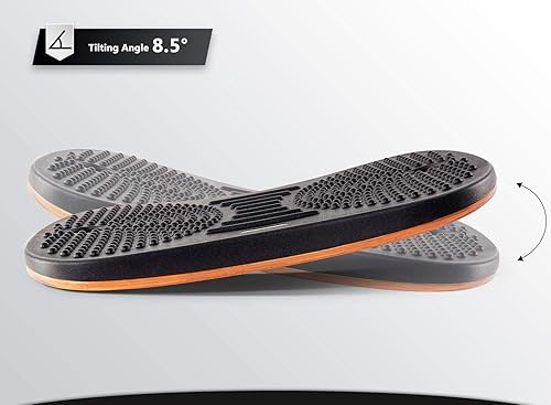 Miniatura 6 de FEZIBO - Tapete antifatiga para estar de pie en el escritorio, tabla de equilibrio de madera con diseño ergonómico, cómoda mecedora para usarse en