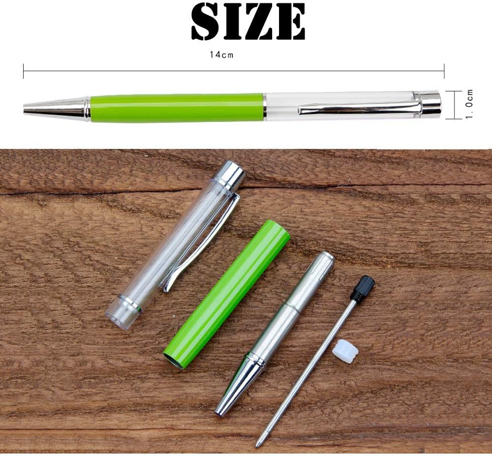 28 Pack Colorful Empty Tube Floating DIY Pens, with 12 Kinds of Dried Flowers Building Your Favorite Liquid Sand Gift Sliver Gold