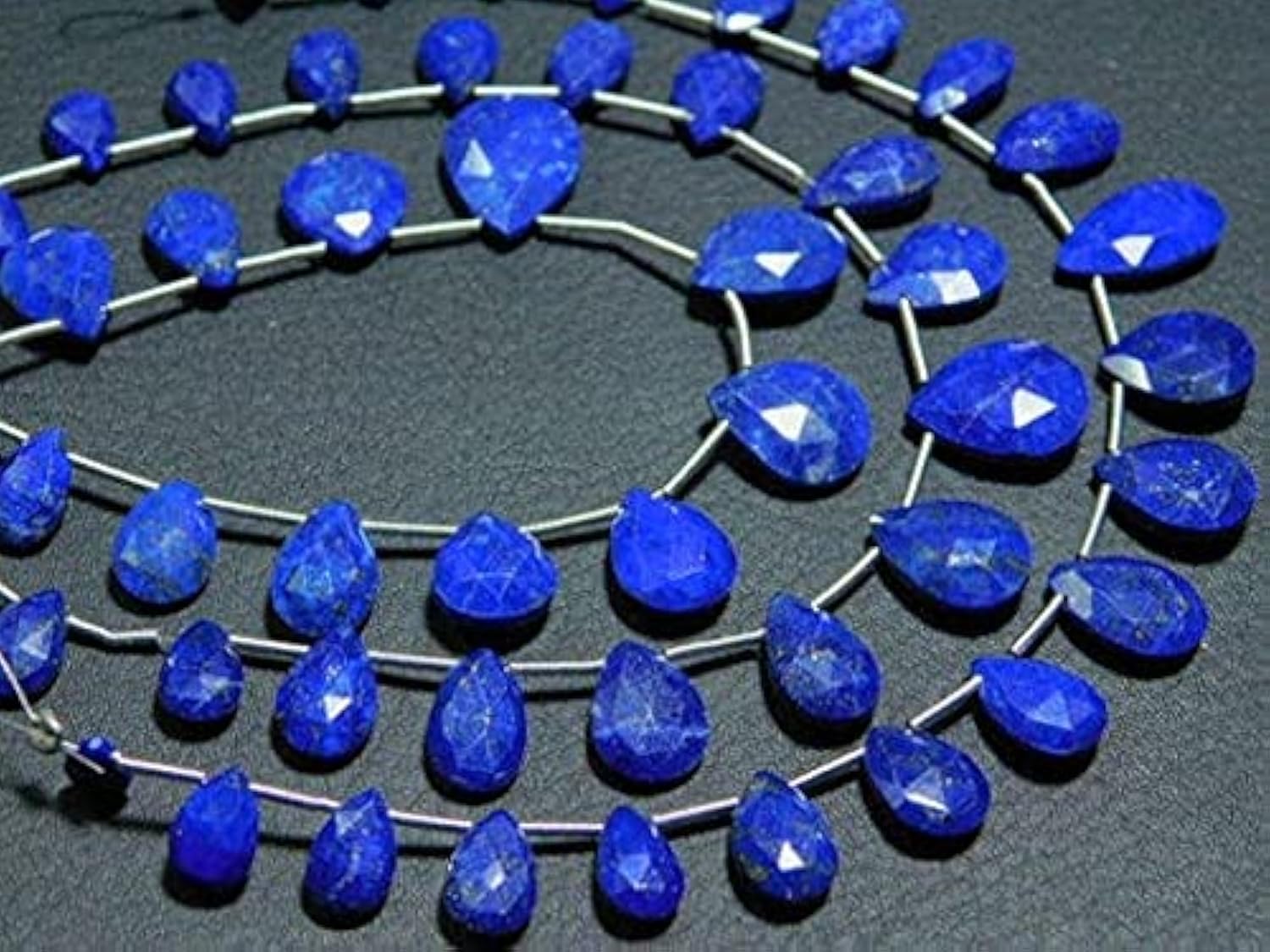 Lapis-lazuli véritable AAA en briolettes poires pour bijoux de luxe faits main