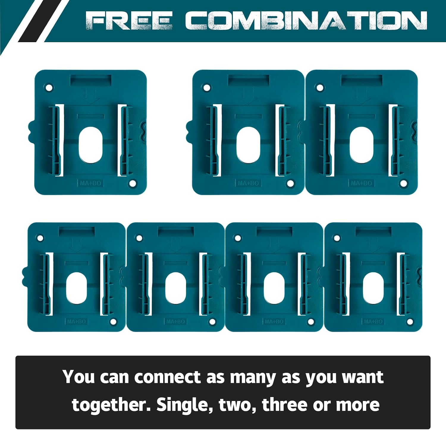 Battery Holder Mounts,8 Pack Heavy Duty Battery Mount Hanger Storage Rack Compatible with Makita 14.4V - 18V Batteries,Power Tool Battery Storage Organiser Rack for Workshop,Van,Jobsite